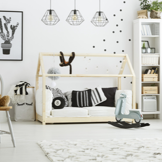 Dekoration für Hausbetten im skandinavischen Stil Inspiration