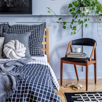 Dekoration fürs Schlafzimmer im skandinavischen Stil Inspiration