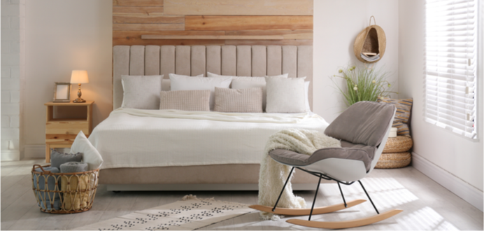 Dekoration fürs Schlafzimmer im skandinavischen Stil Inspiration
