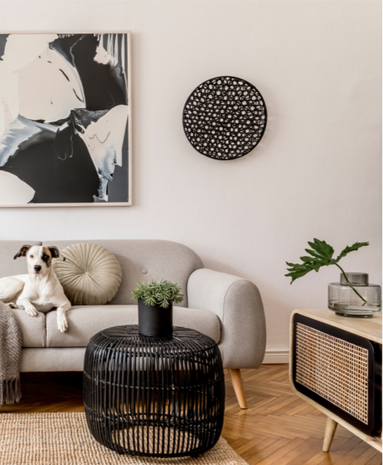 Dekoration fürs Wohnzimmer im skandinavischen Stil