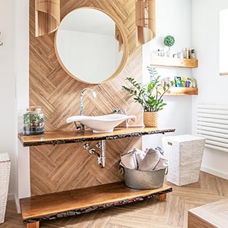 Badezimmer im skandinavischen Stil Inspiration für Wäscheständer und Badezimmer-Accessoires