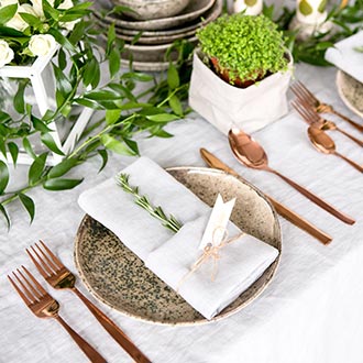 Nordisches Abendessen Tischgedeck