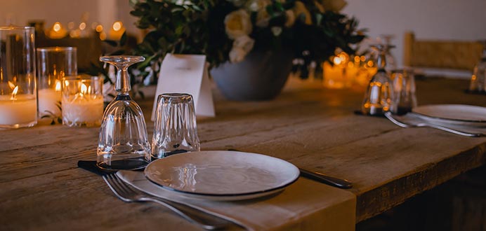 Abendessen im scandi Stil