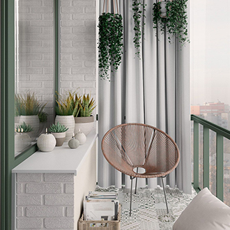 Garten im skandinavischen Stil Inspiration Rattansessel